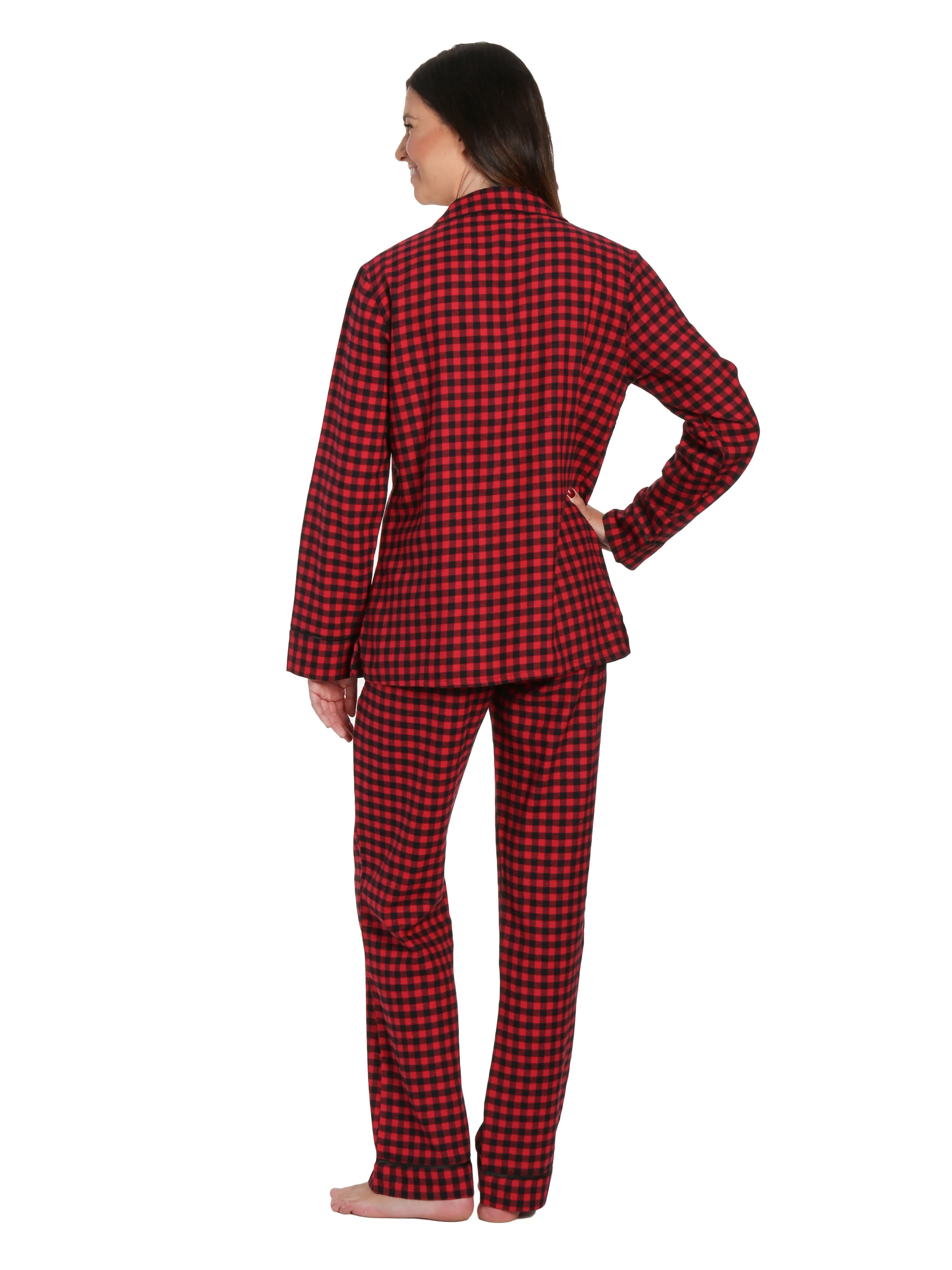 2Pc Lightweight Flannel Womens Pajama Sets