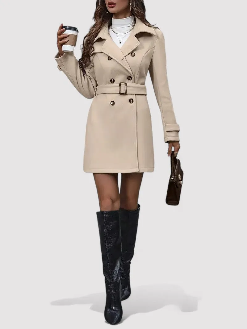 Ancien | Elegant Double Row Trench Coat with Belt