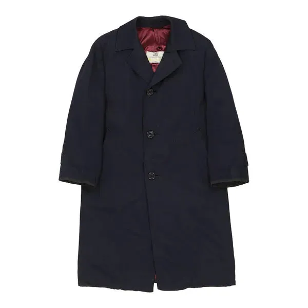 Aquascutum Trench Coat - XL Navy Polyester Blend