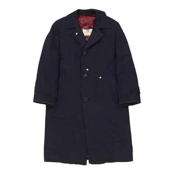 Aquascutum Trench Coat - XL Navy Polyester Blend