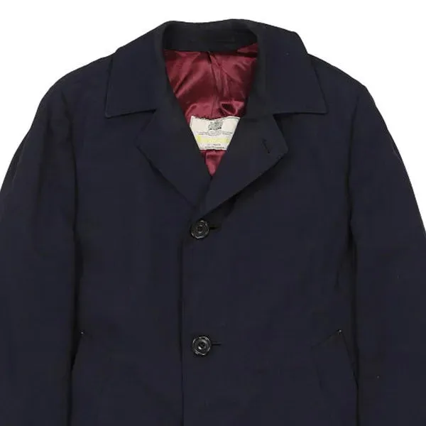 Aquascutum Trench Coat - XL Navy Polyester Blend