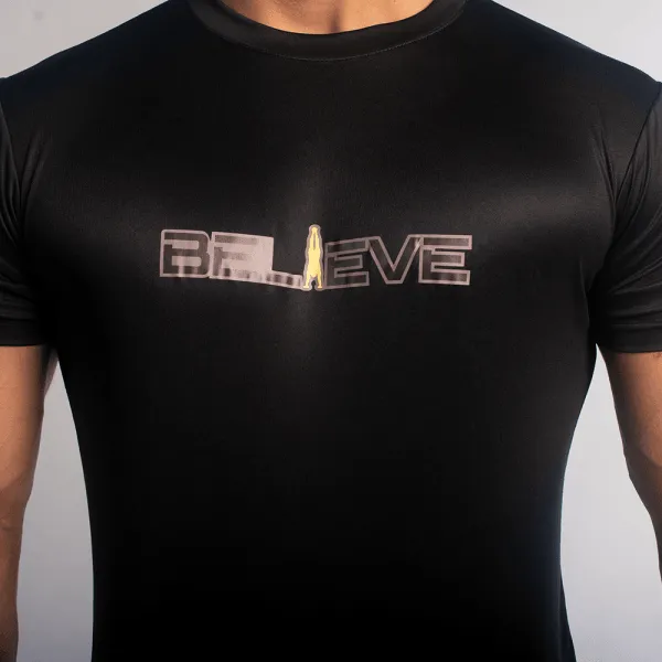 Believe Basic Black Tee