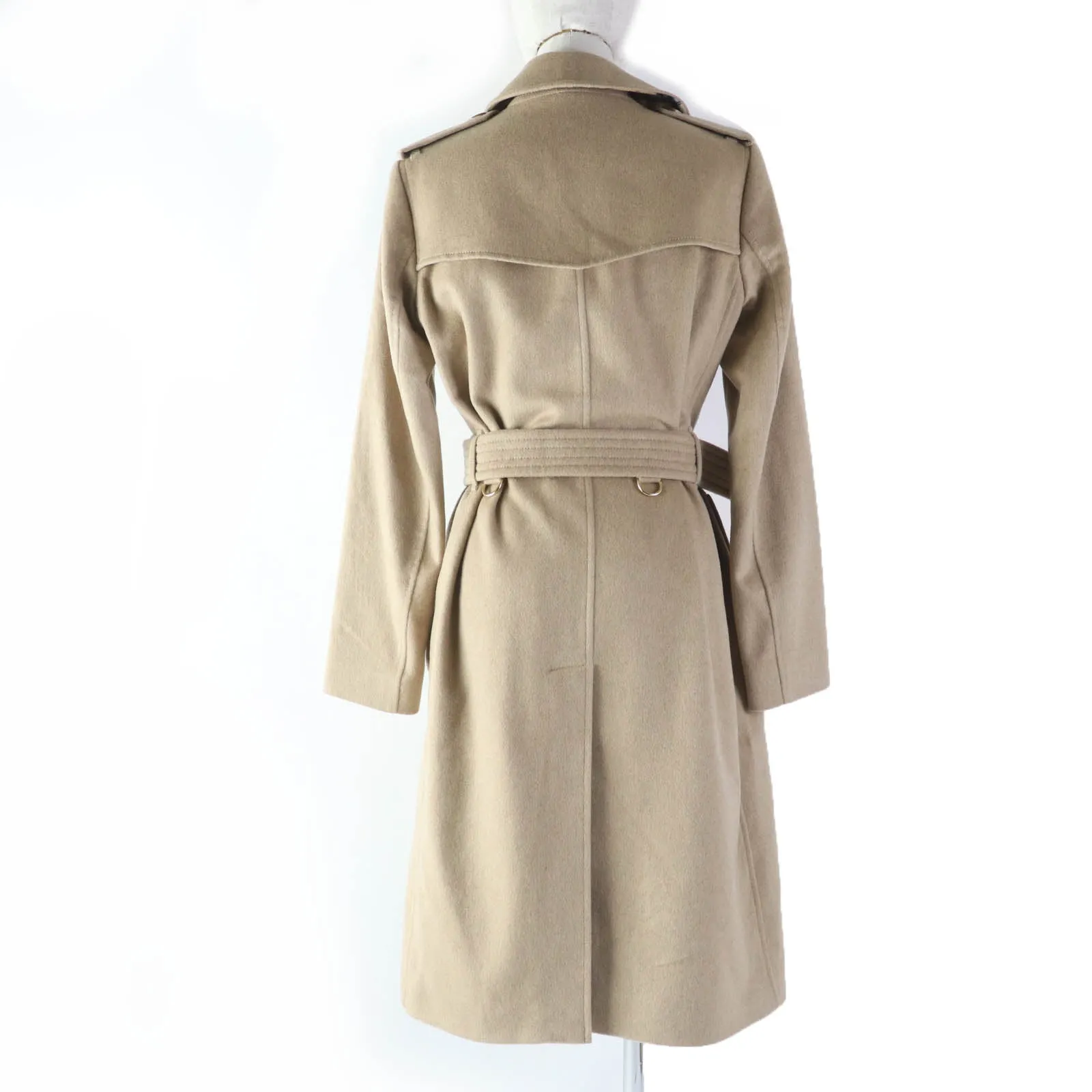 Burberry Cashmere Trench Coat Beige 36