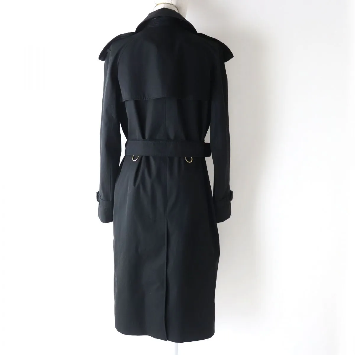 Burberry Leopard Liner Trench Coat Black 40