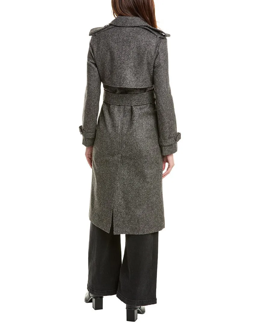 Burberry Long Wool Trench Coat