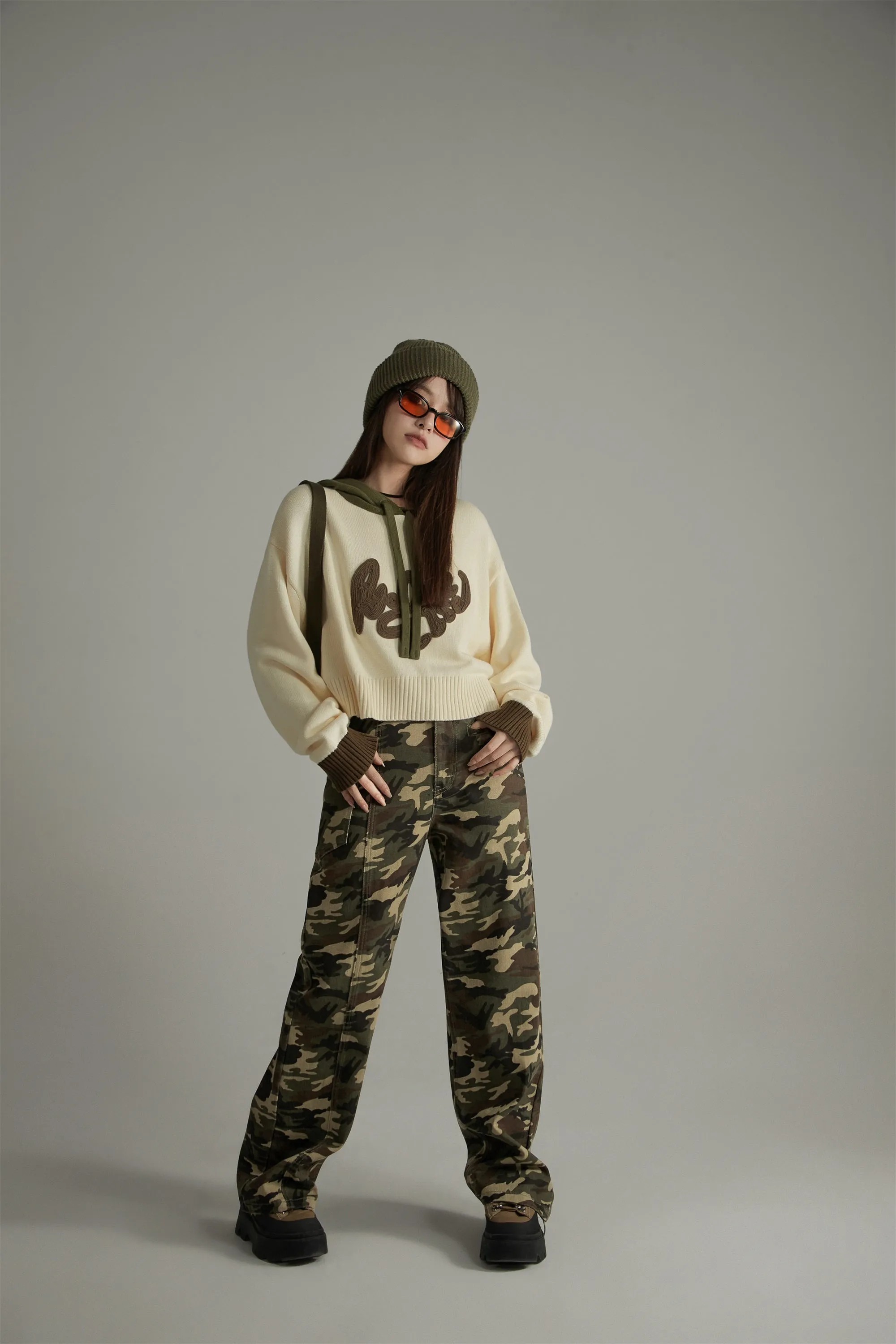 Camouflage Straight Casual Pants