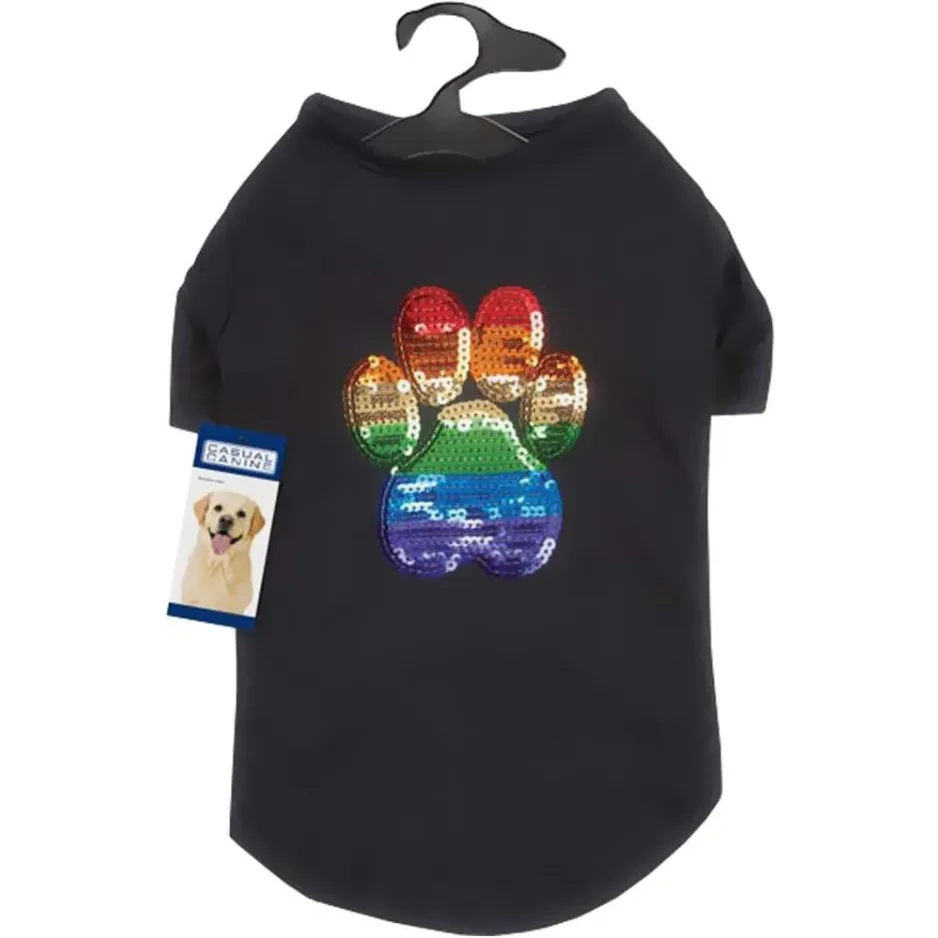 Casual Canine Puppy Pride Sequin Dog Tee