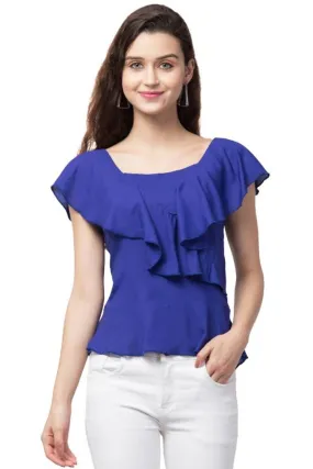 casual frill top for women