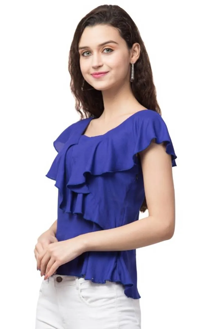 casual frill top for women