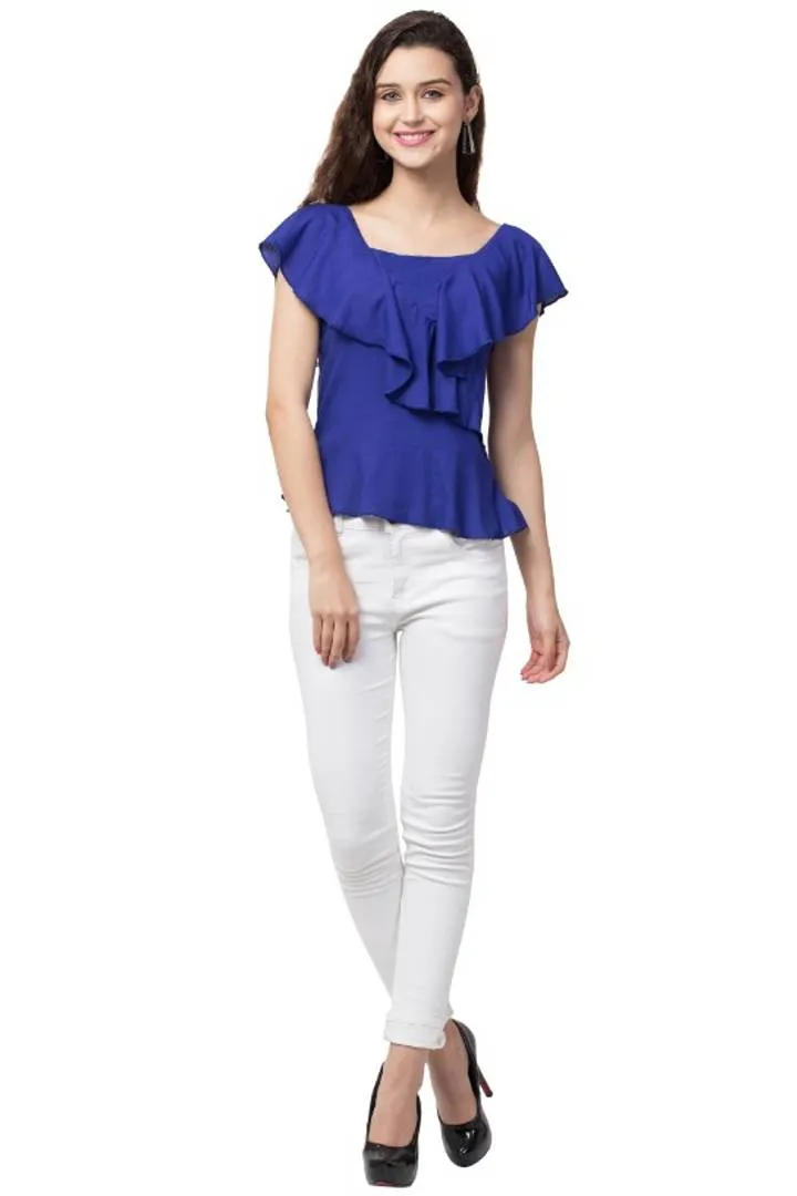 casual frill top for women