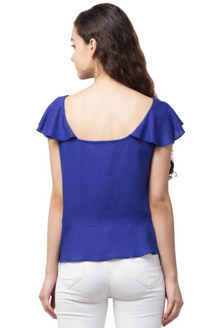 casual frill top for women