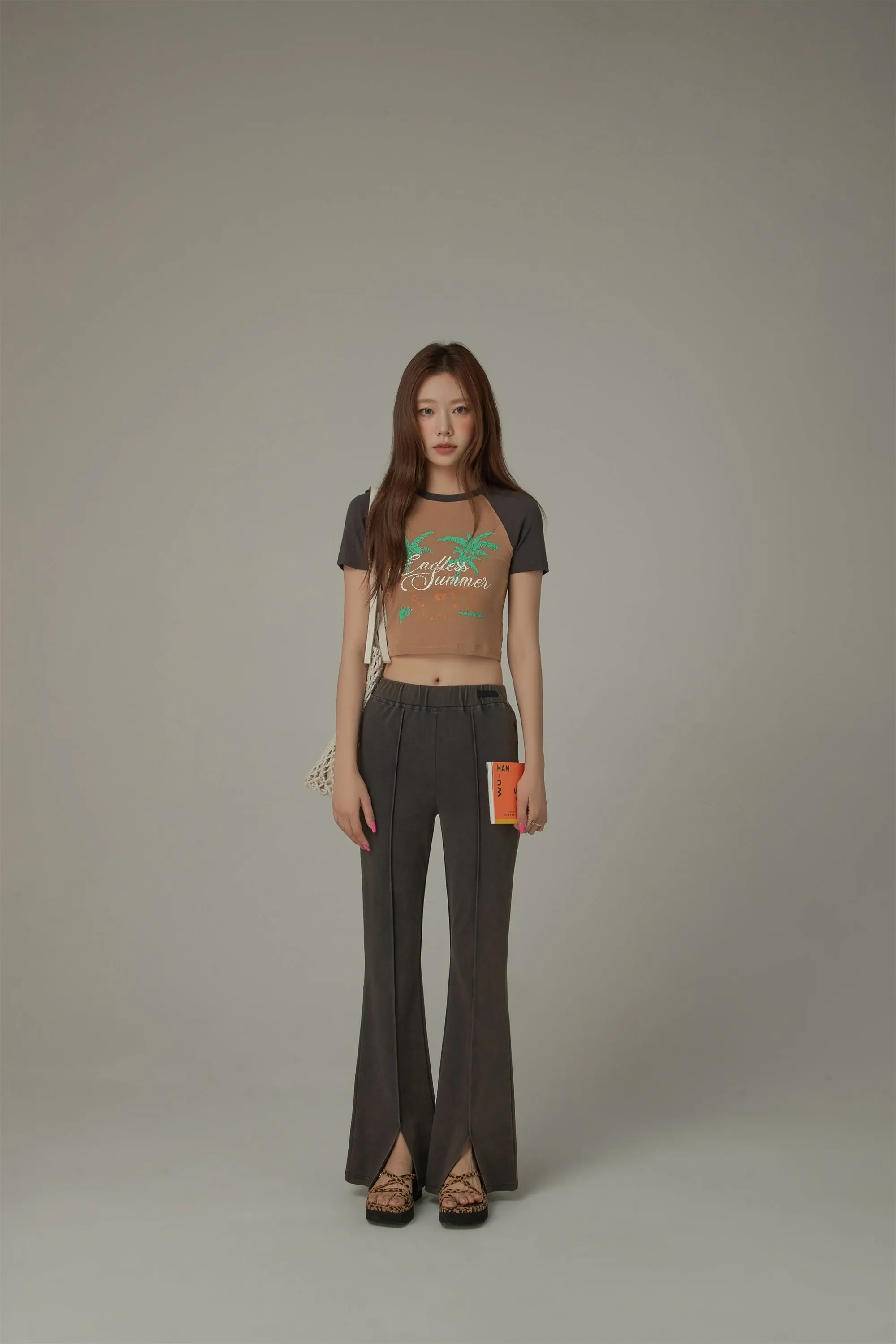 Casual Slit Bootcut Pants