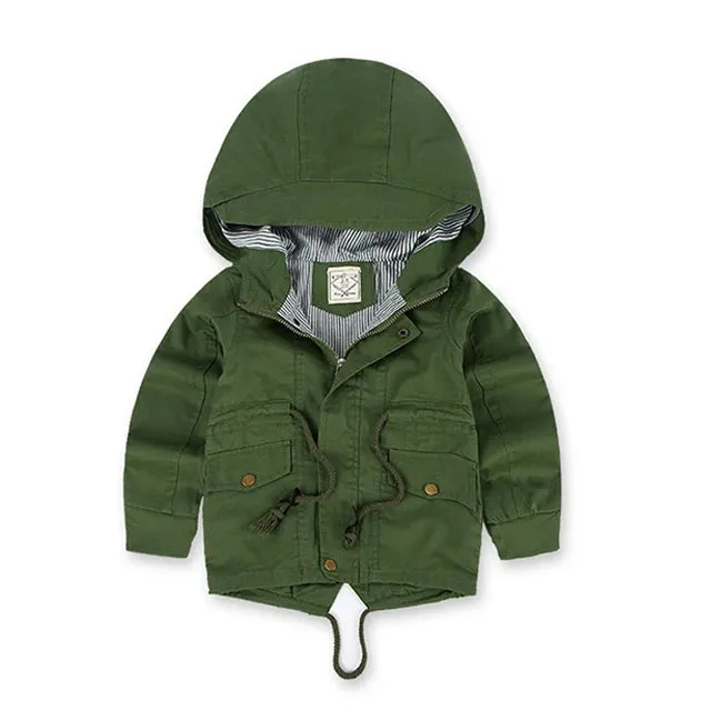 Children Winter Fleece Outdoor Jackets for Boys Hooded Warm Kids Boy Outerwear Windbreaker Fall Baby Boy Coats