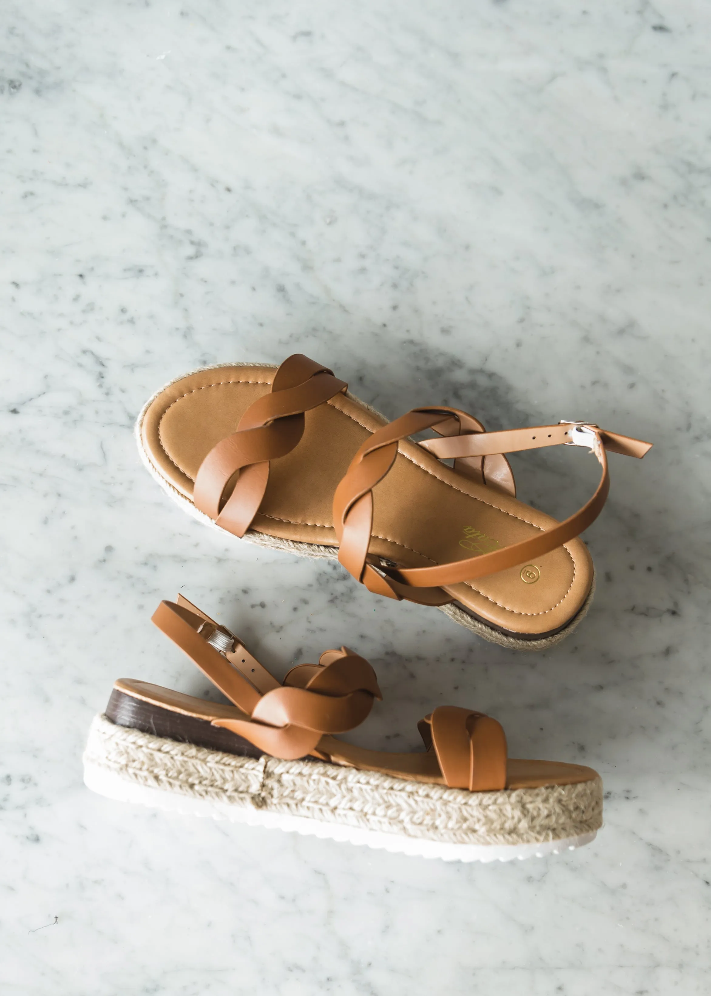 Faux Leather Braided Sandal - FINAL SALE