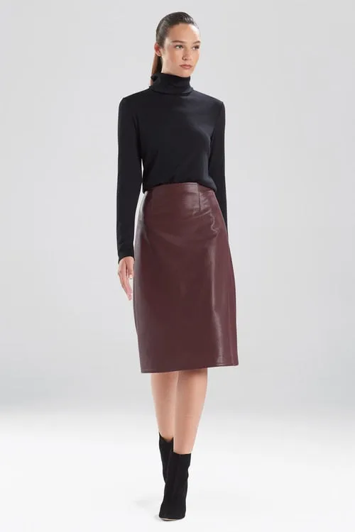 Faux Leather Midi Skirt