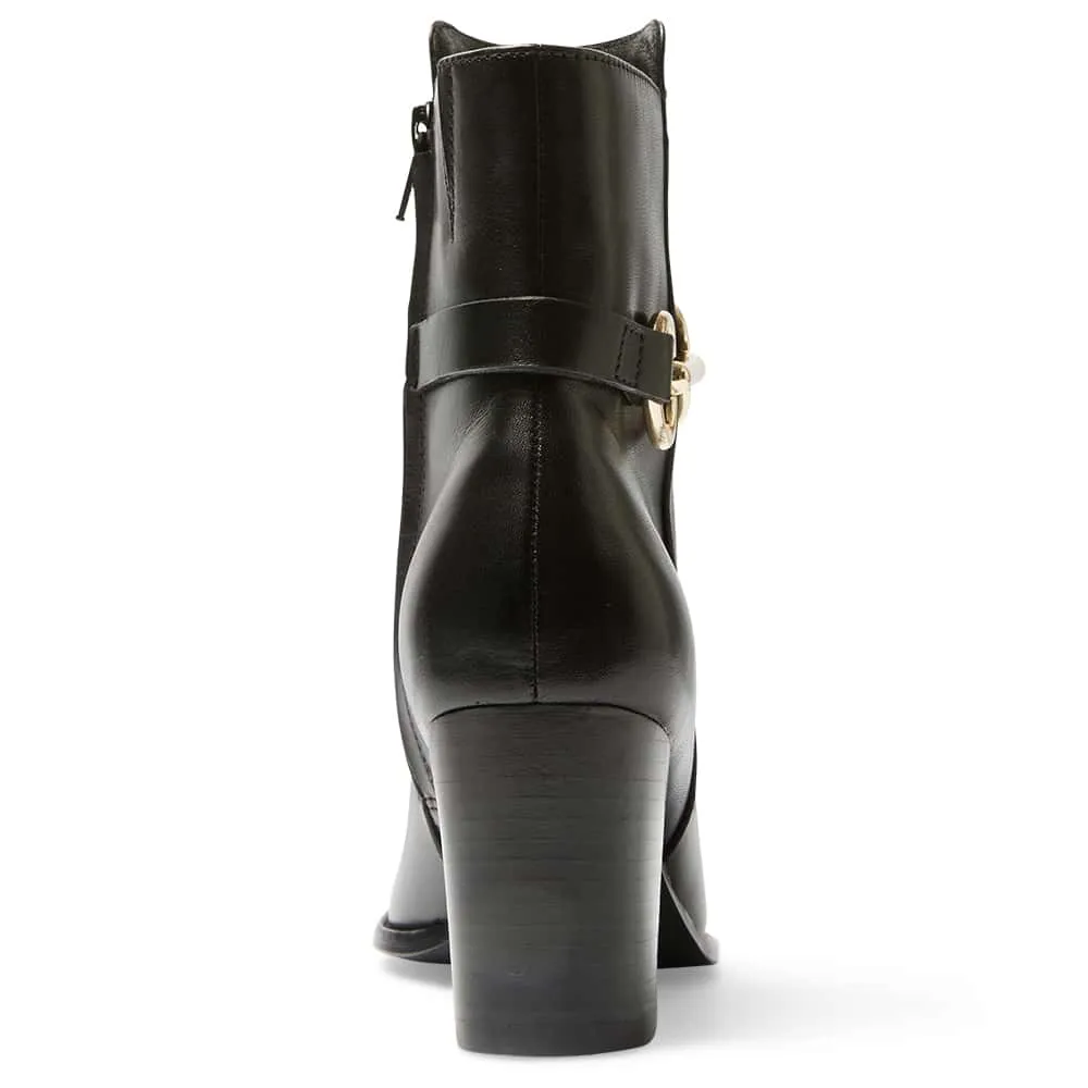 Gemini Boot in Black Leather