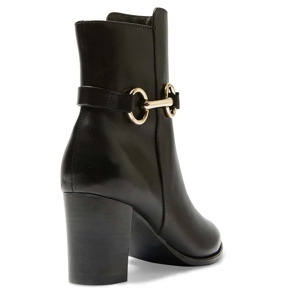 Gemini Boot in Black Leather