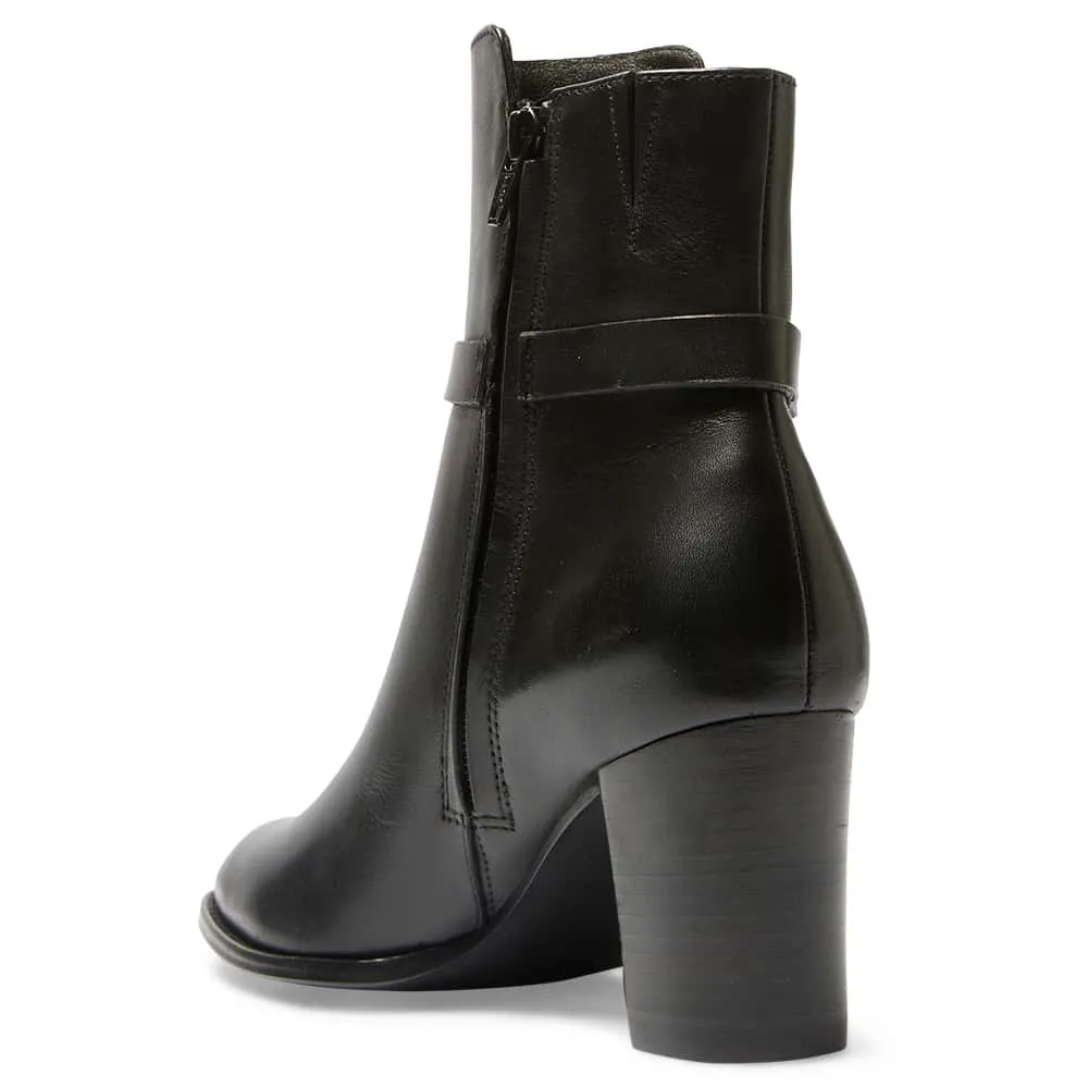 Gemini Boot in Black Leather