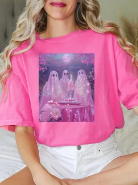 Glamfox  - Pink Ghost Party Graphic Top