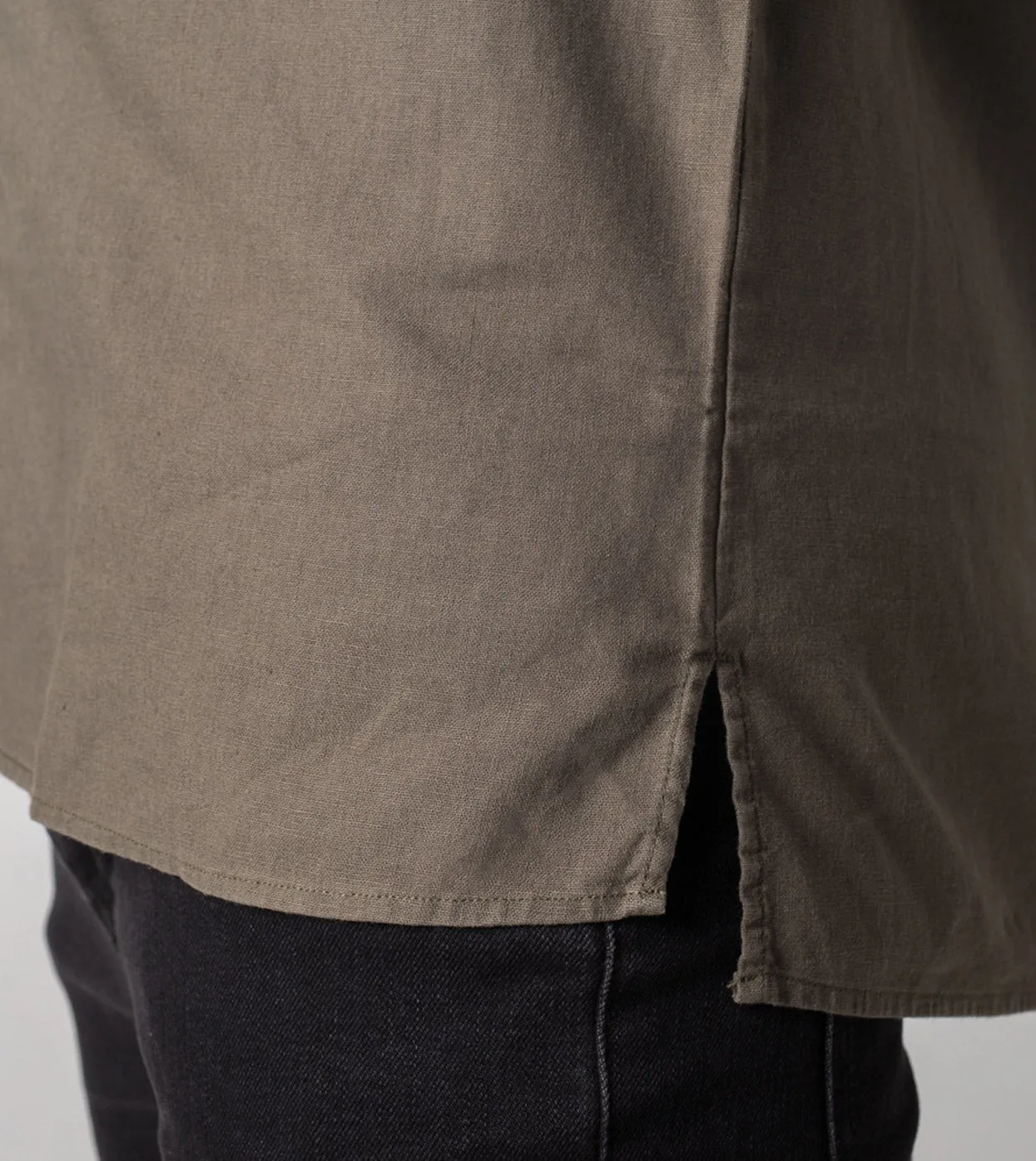 JY Linen LS Shirt Military