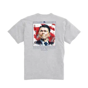 Lewis Ronald Reagan Tee - Heather Grey