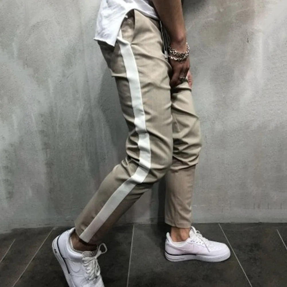 Men Striped Casual Sweatpants