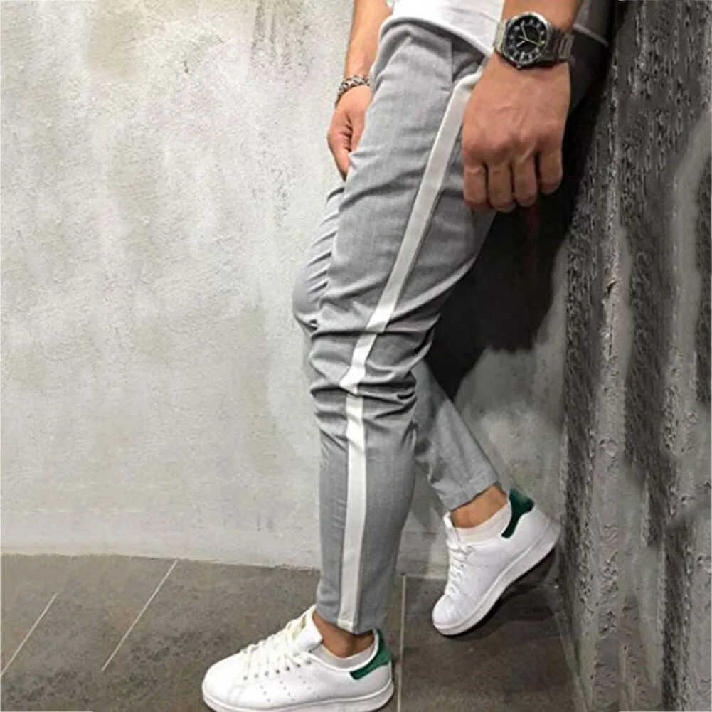 Men Striped Casual Sweatpants