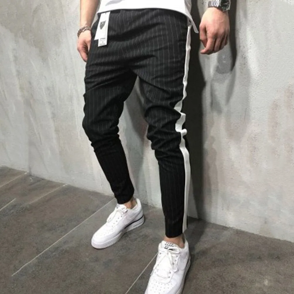 Men Striped Casual Sweatpants