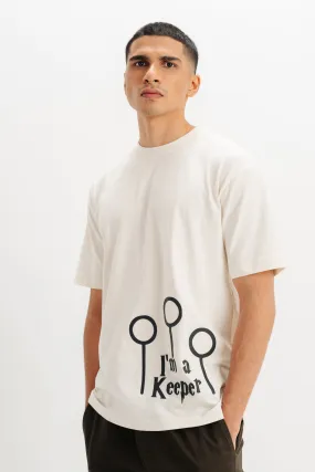 Men's White Imma Keeper Oversized Tees