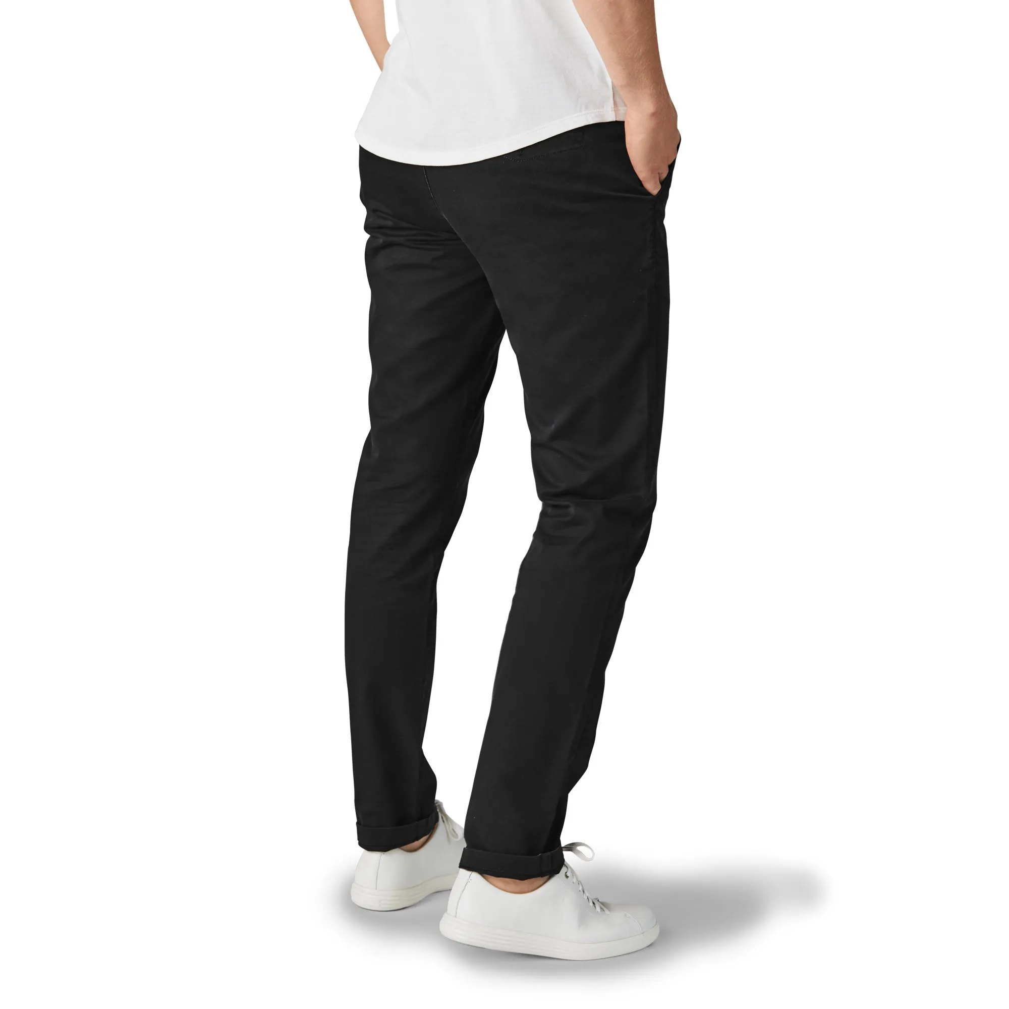 Perk Chinos in Solid Black