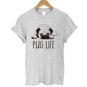 Pug Life Printed Casual Tees