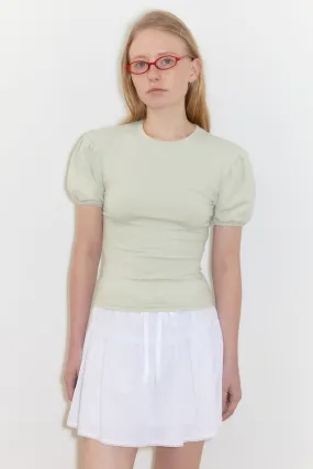 [SINOON] SS 24 Basic Puff T-Shirts (Light Green)