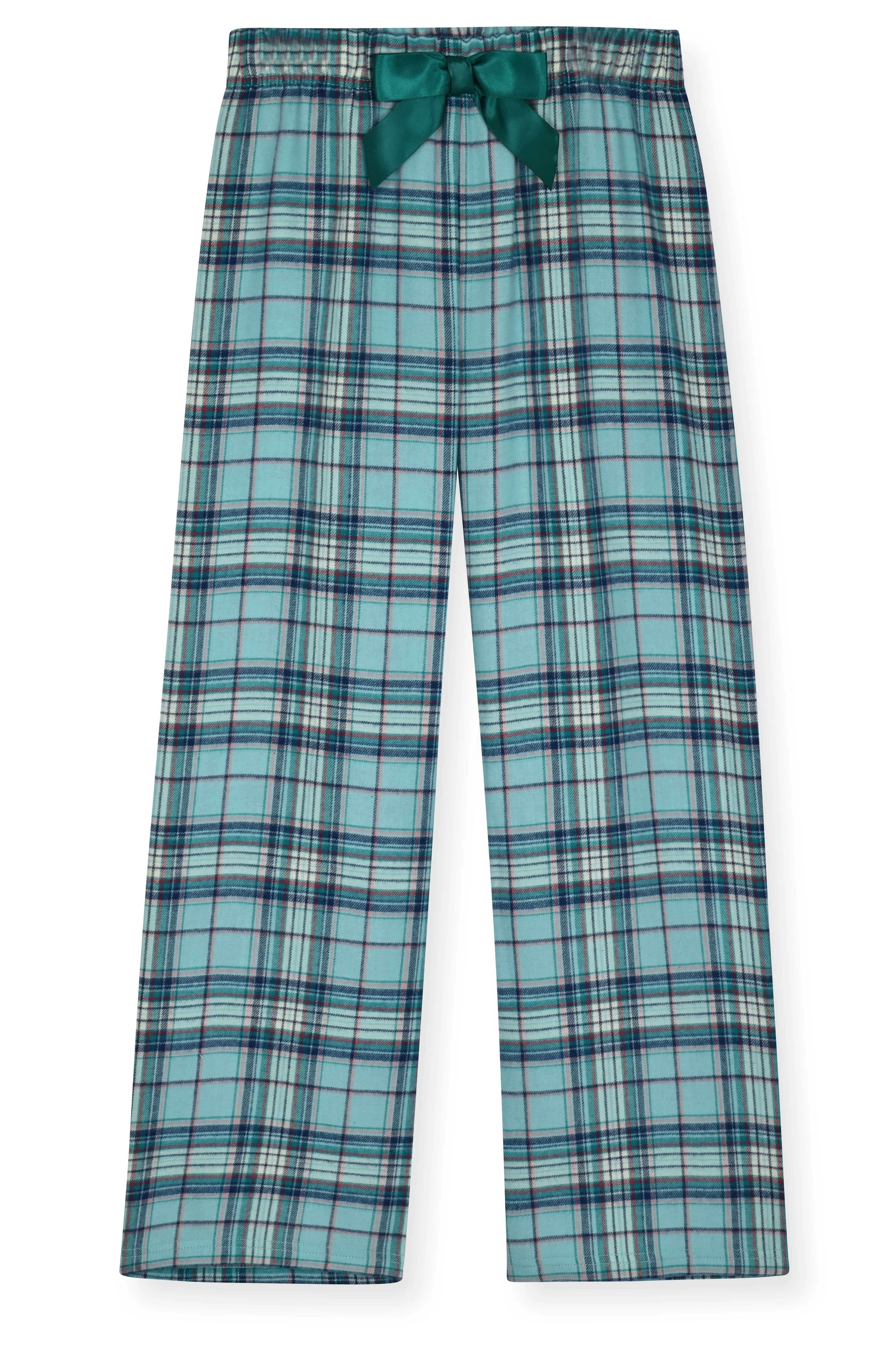 Sleep On It Girls 2-Piece Woven Flannel Plaid Pajama Set - Green