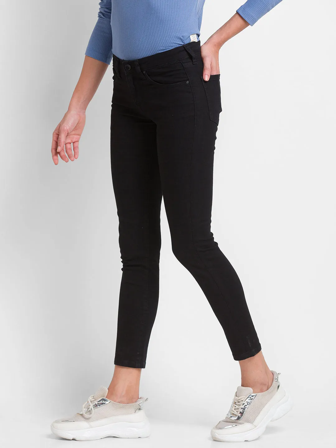 Spykar Black Lycra Super Skinny Regular Length Jeans For Women (Alicia)