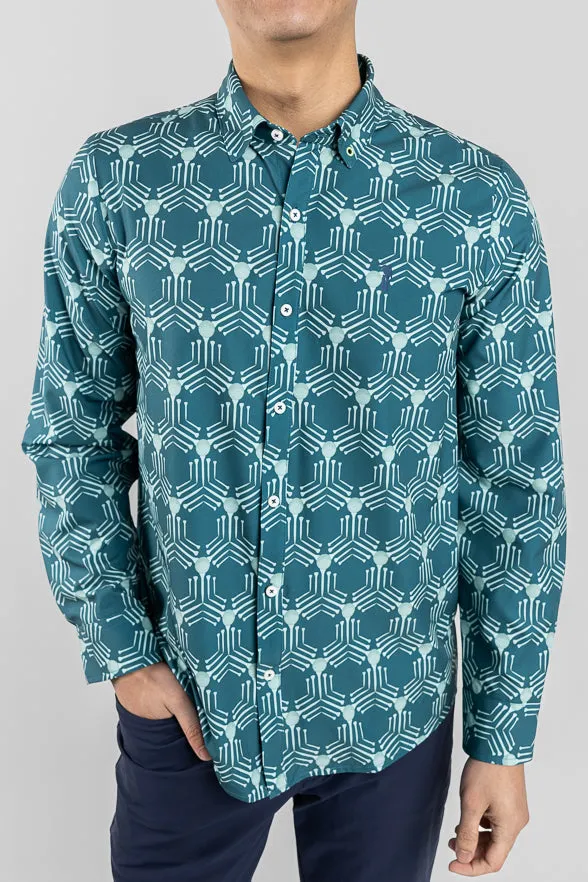 Tee Tiles Men's Button Down | Spruce