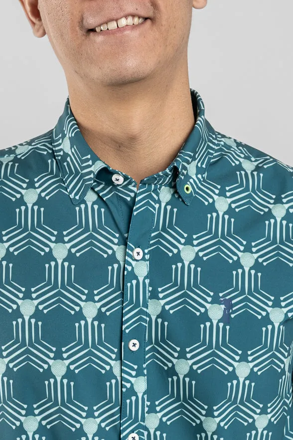 Tee Tiles Men's Button Down | Spruce