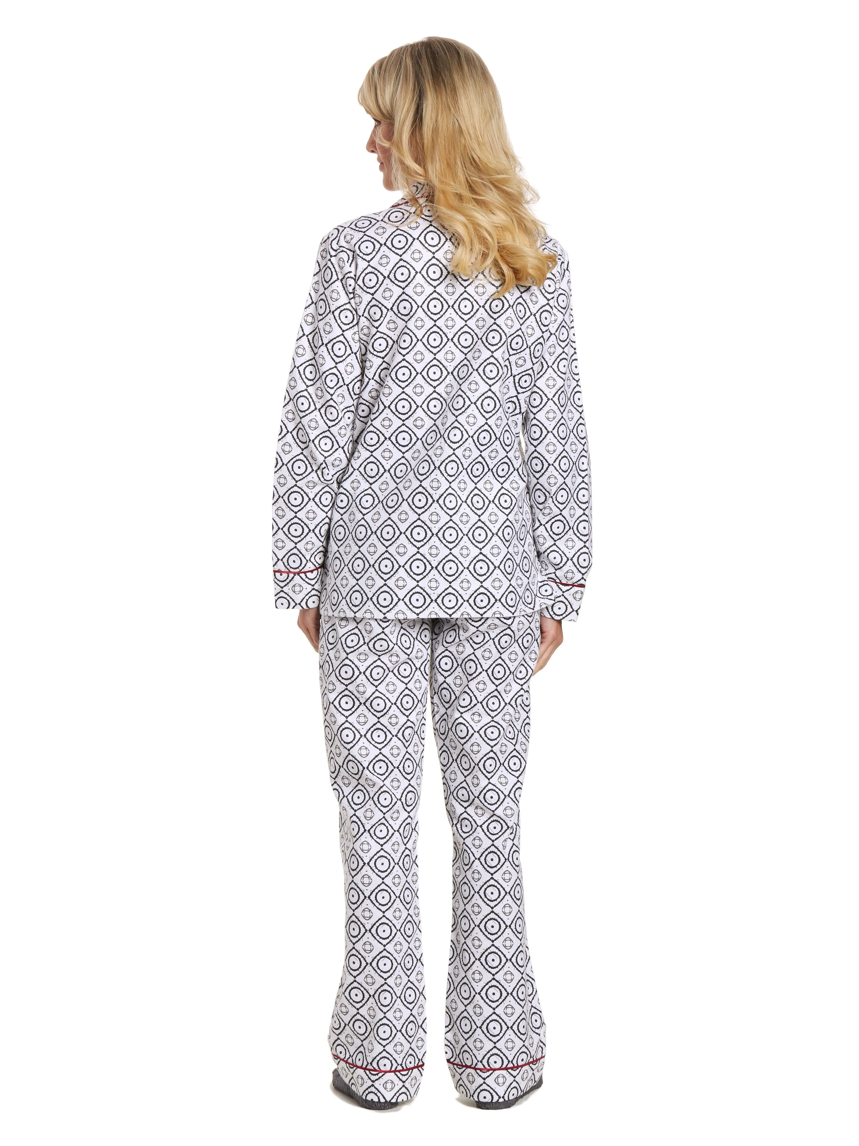 Womens Premium Cotton Flannel Pajama Sleepwear Set