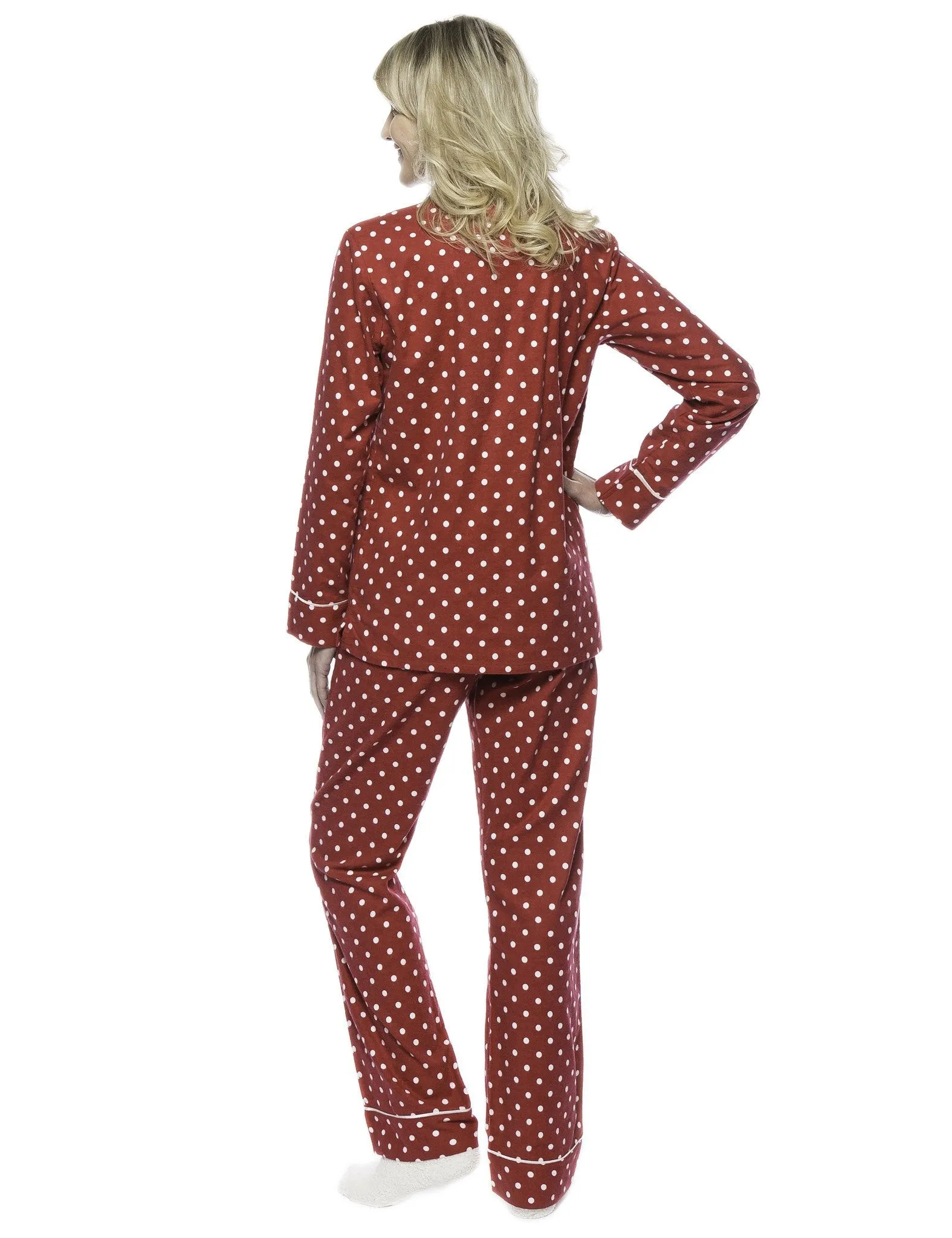 Womens Premium Cotton Flannel Pajama Sleepwear Set